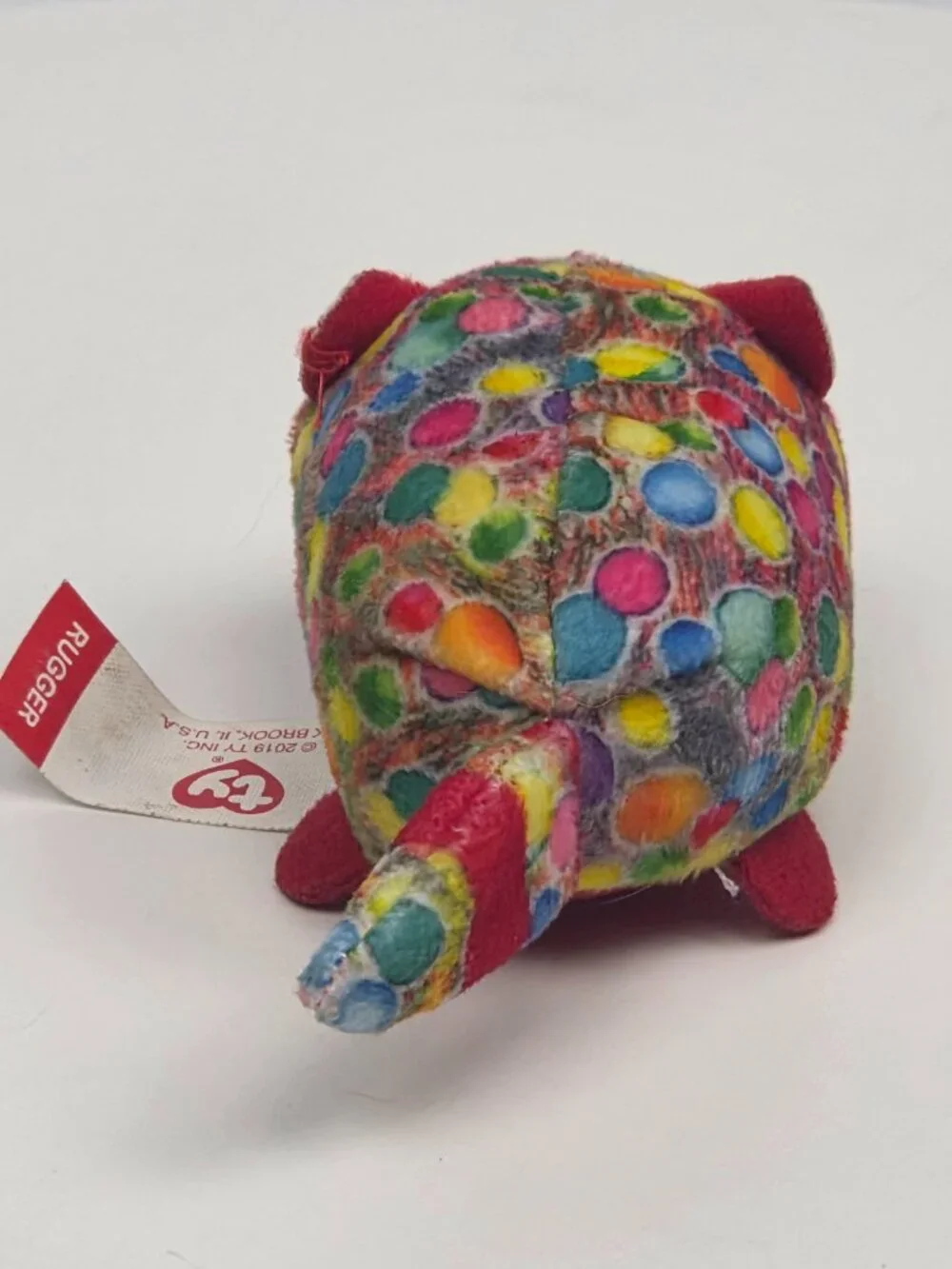mcdonalds Teeny TY beanie boos rugger the raccoon plush red doll Happy meal Toy